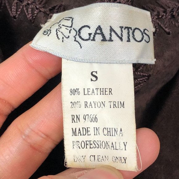 Vintage Gantos women's suede leather button down jacket size S - Picture 6 of 7